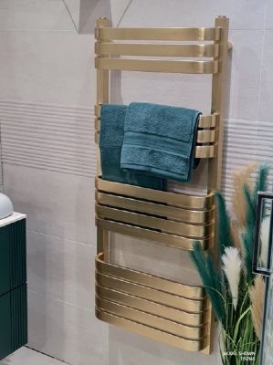 TAILORED AUCKLAND BRUSHED BRASS DESIGNER TOWEL WARMER H1200mm x W500mm, 2145 (TB) TAILORED AUCKLAND BRUSHED BRASS DESIGNER TOWEL WARMER H1200mm x W500mm, 2145 (TB)